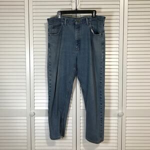 Austin Clothing Co. Med Wash Blue Denim Relaxed Fit Straight Leg Jeans Men 38x27